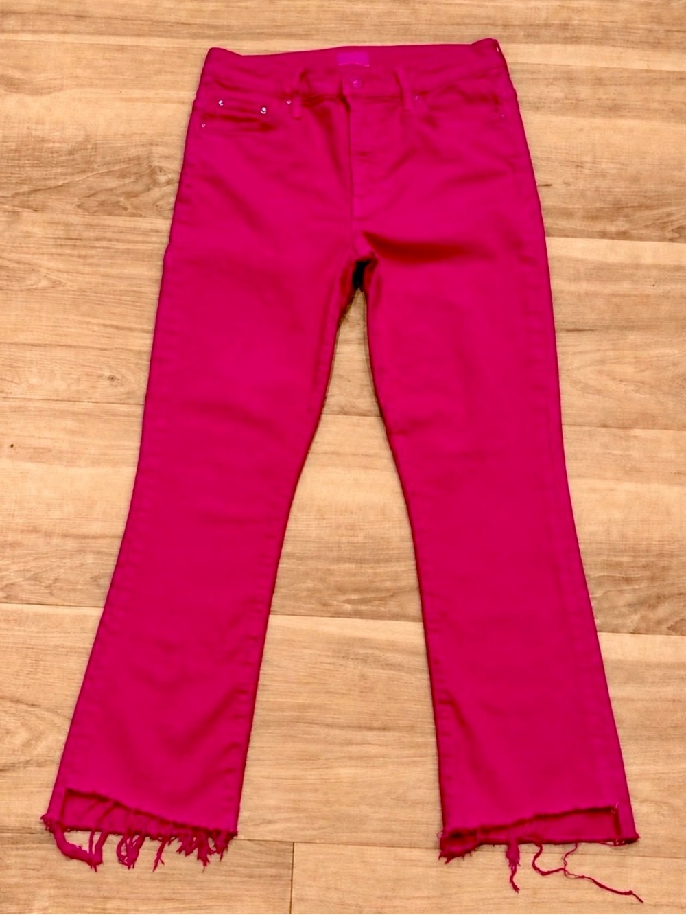 MOTHER “The Insider Crop Step Fray”  High Rise Stretch Denim Jeans 29x27 EUC